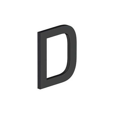 Deltana 4 LETTER D, E SERIES W/ RISERS, STAINLESS STEEL in Paint Black RNE-DU19